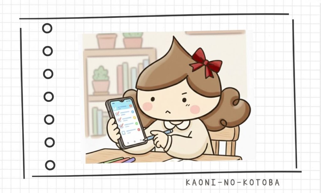 悲しみをこらえながら、机に向かって「緊急帰省リスト」作成や、ネットでの喪服注文を淡々と進める筆者のイラスト。感情に流されず、家族を守るために今できる準備を必死に整えている、覚悟を決めた姿。